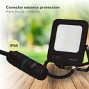 Proyector aluminio LED Santadi 20W 6500K IP65 Negro