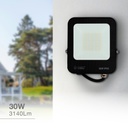 Proyector aluminio LED Santadi 30W 6500K IP65 Negro 