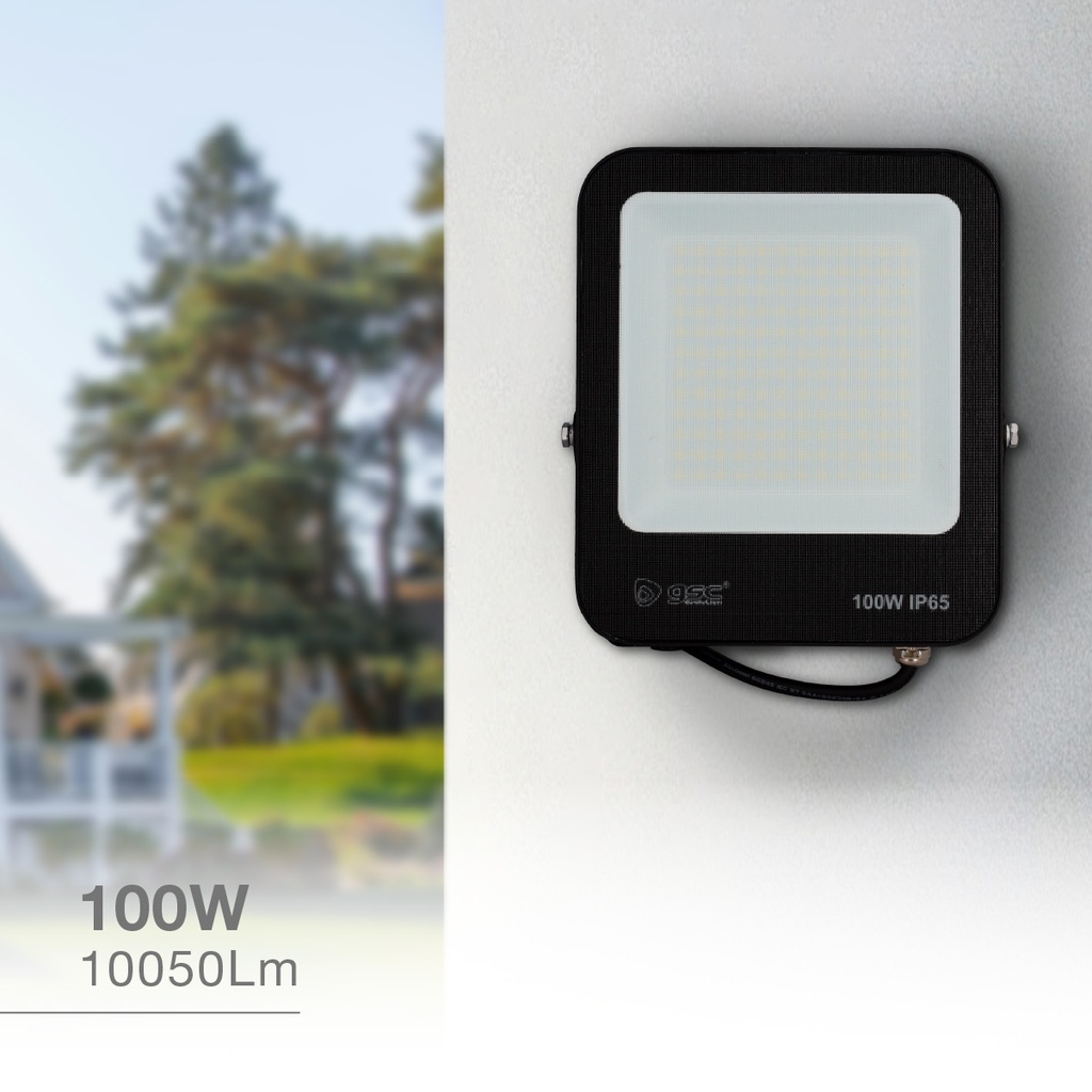 Proyector aluminio LED Santadi 100W 6500K IP65 Negro
