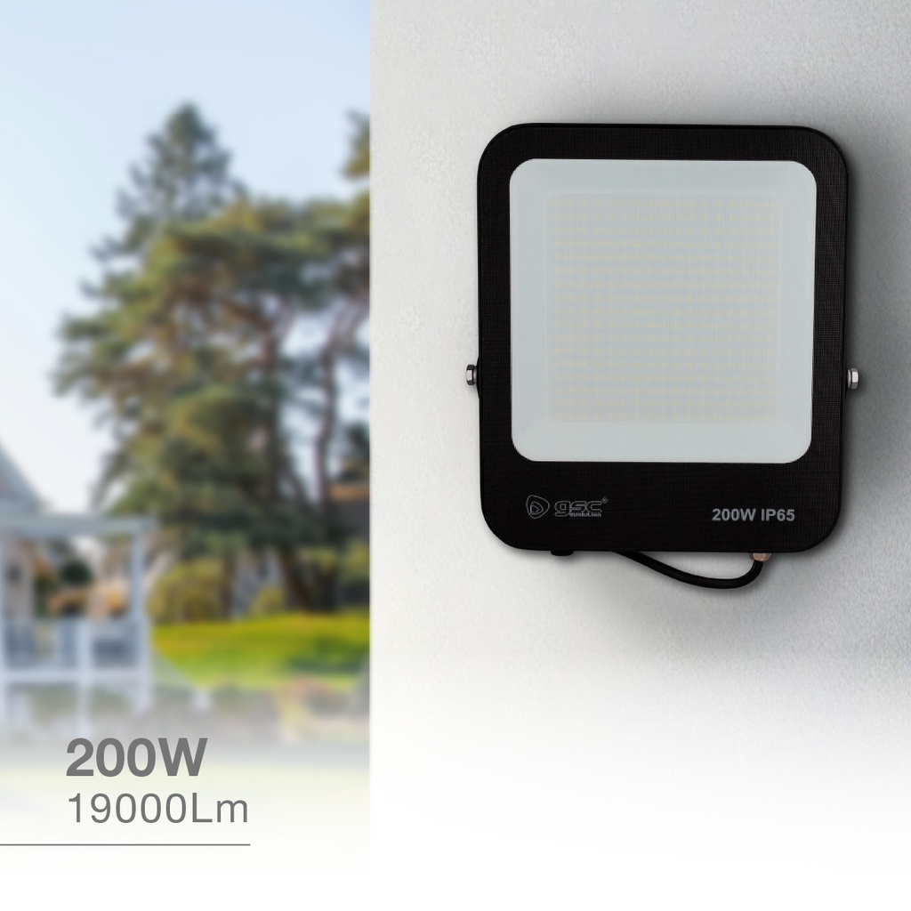 Proyector aluminio LED Santadi 200W 6500K IP65 Negro