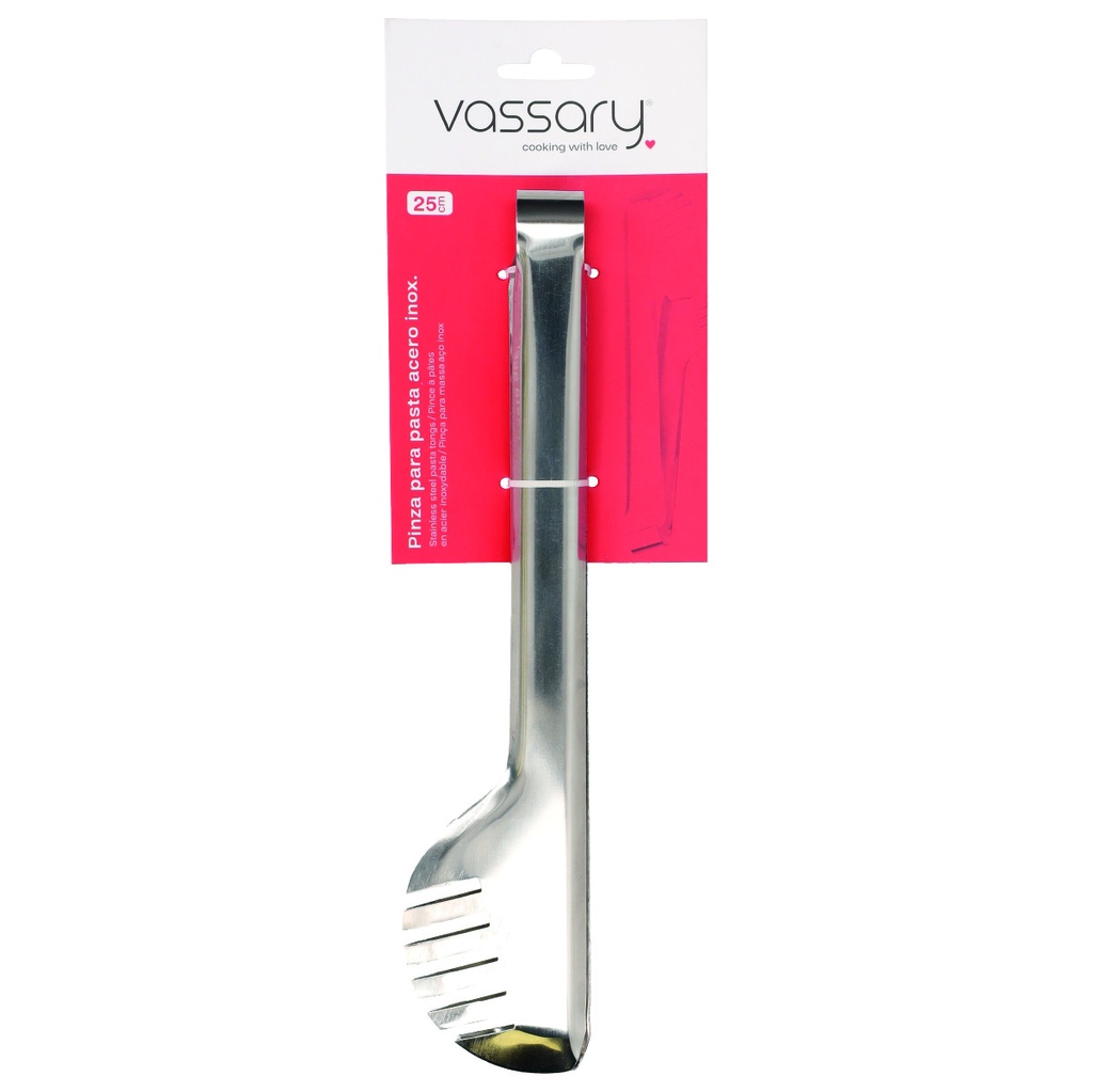 Pinza para pasta acero inox 25cm