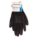 Guante poliéster y poliuretano Negro - Talla 7