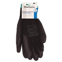 Guante poliéster y poliuretano Negro - Talla 9