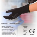 Guante poliéster y poliuretano Negro - Talla 10