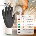 Guante poliéster y nitrilo Blanco/Gris - Talla 9