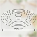 Tapa universal acero inox para ollas y sartenes Ø16 - 18 - 20 cm