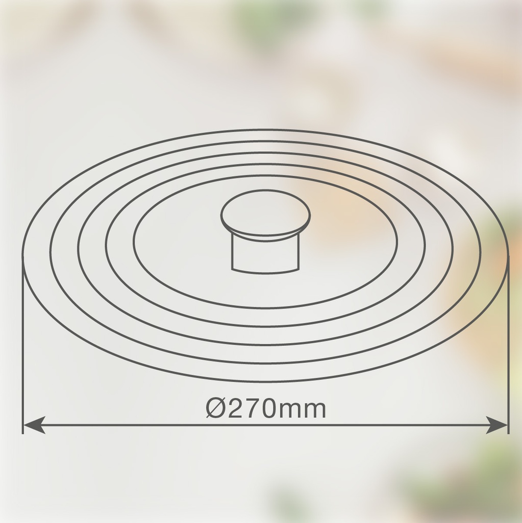 Tapa universal acero inox para ollas y sartenes Ø22 - 24 - 26 cm