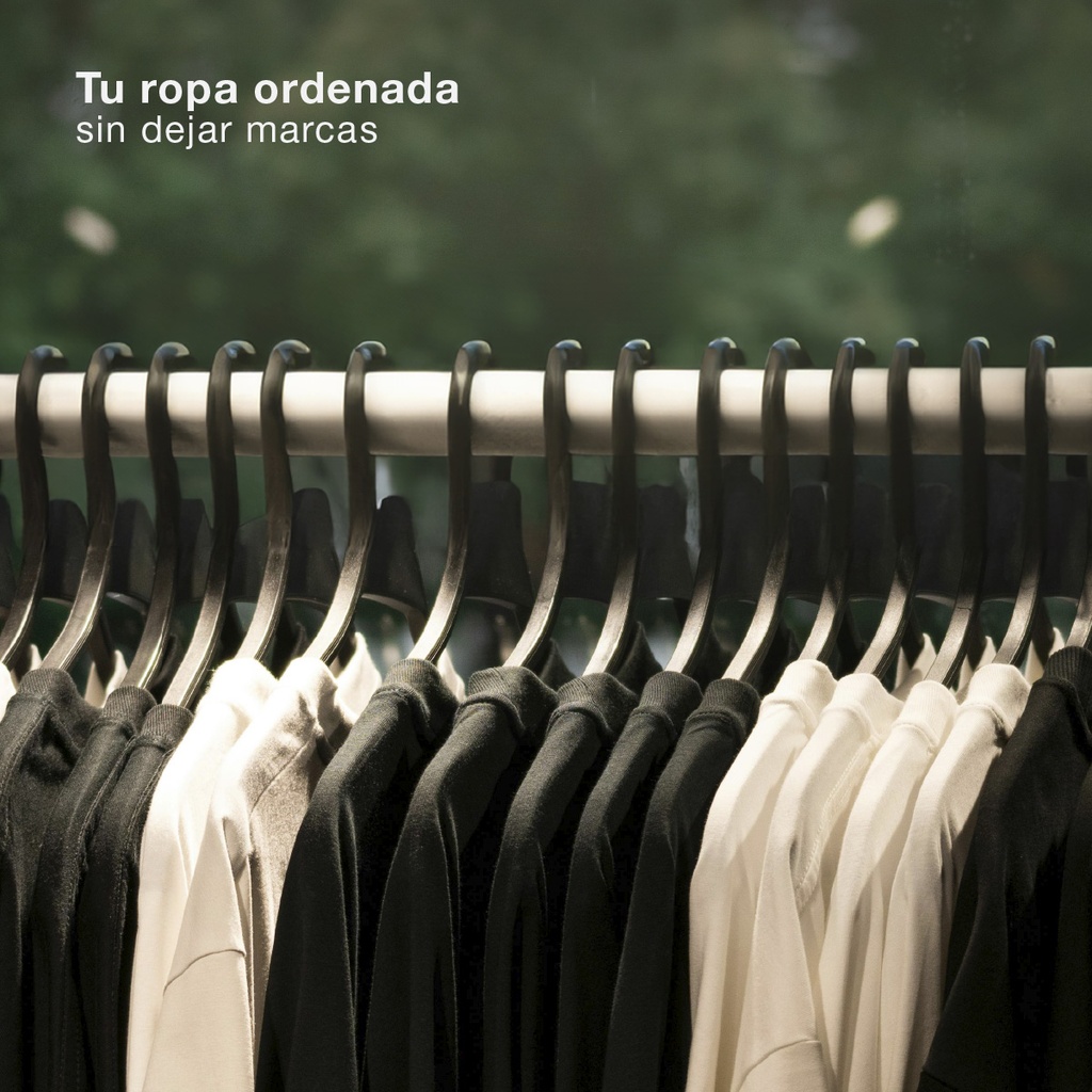 Set de 5 perchas plástico