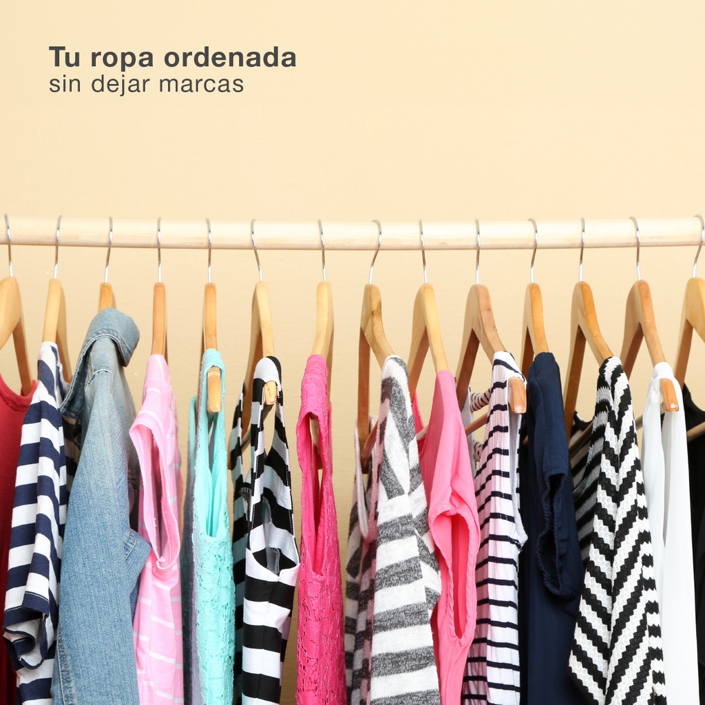 Set de 6 perchas madera