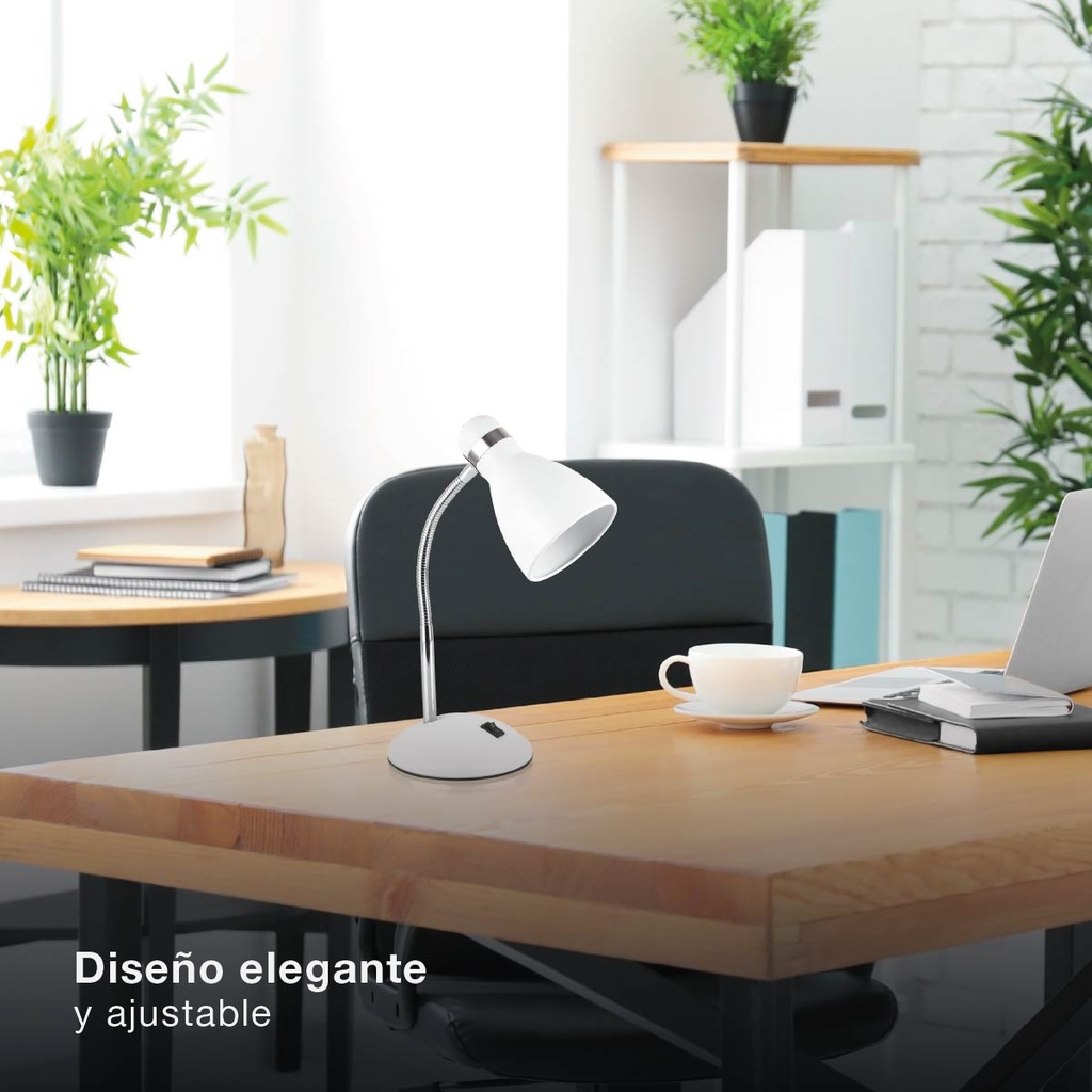 Flexo Conca E27 Blanco