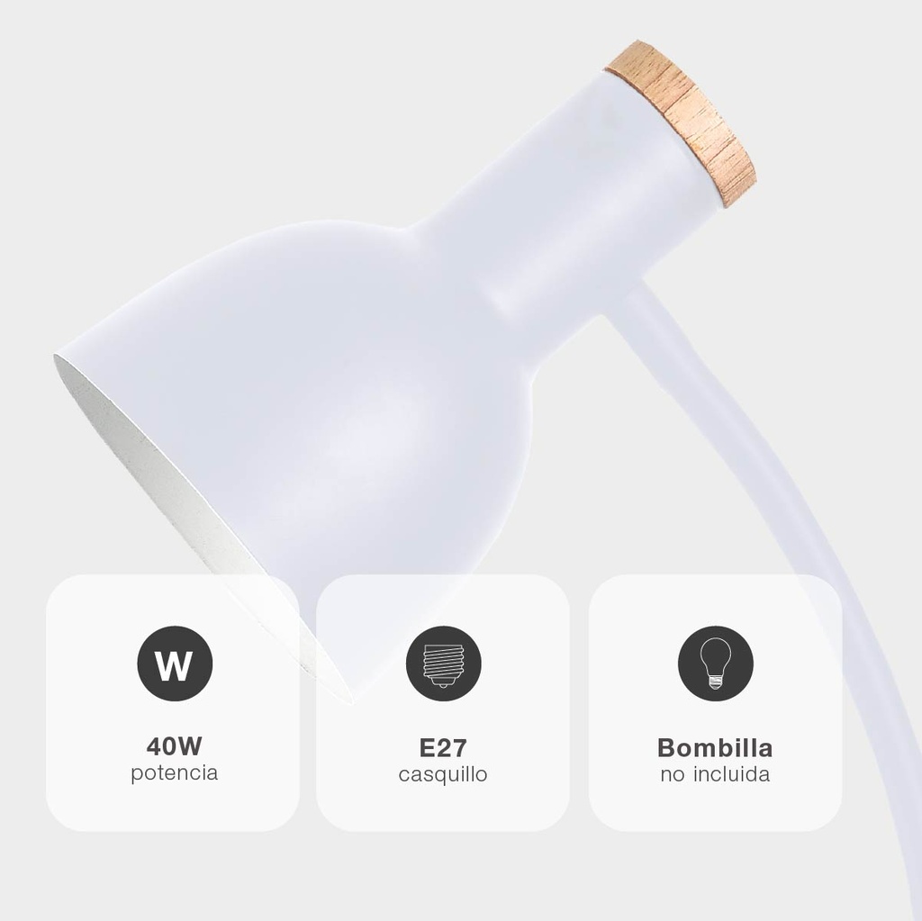 Flexo Ostuni E27 Blanco