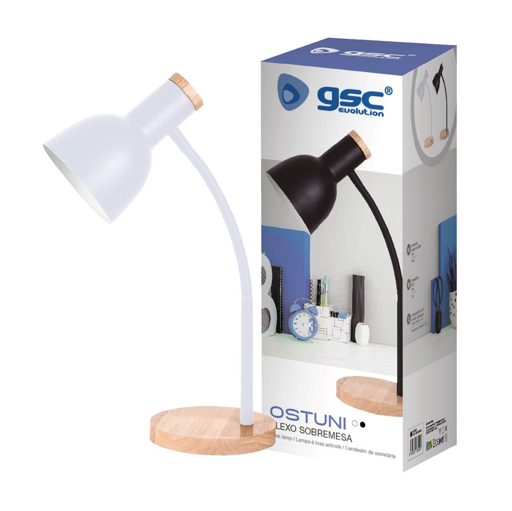 Flexo Ostuni E27 Blanco