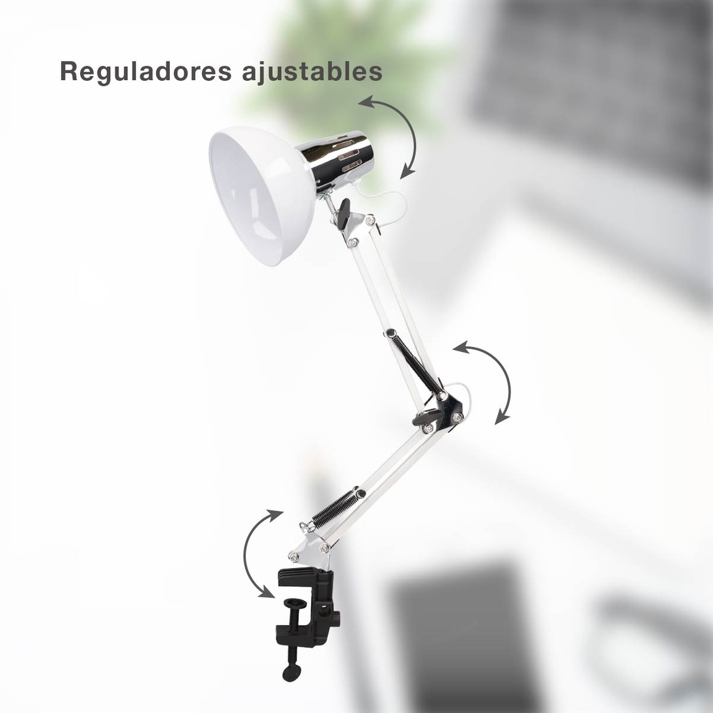 Flexo con sujecion Formia E27 Blanco