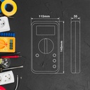 Multímetro Digital con puntas y cable. - Blíster