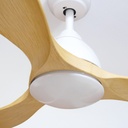 Ventilador techo Luma con luz CCT regulable y mando Ø117 3 aspas DC Blanco