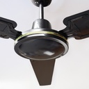 Ventilador techo Saltok con mando Ø142 3 aspas Negro