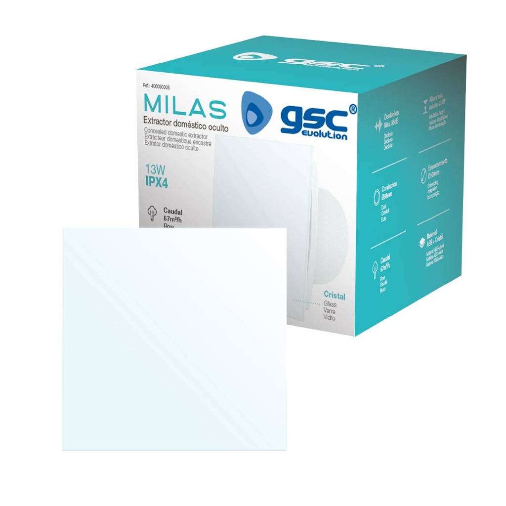 Extractor doméstico oculto Milas Ø100mm