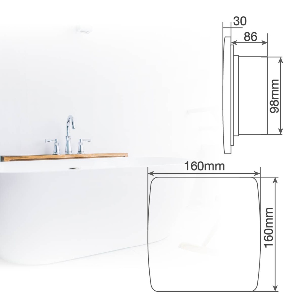 Extractor doméstico oculto Milas Ø100mm
