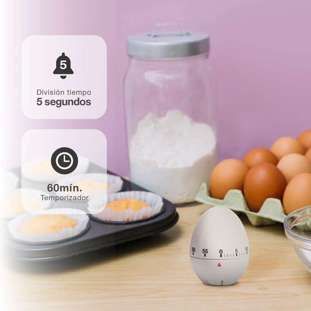 Temporizador minutero de cocina huevo