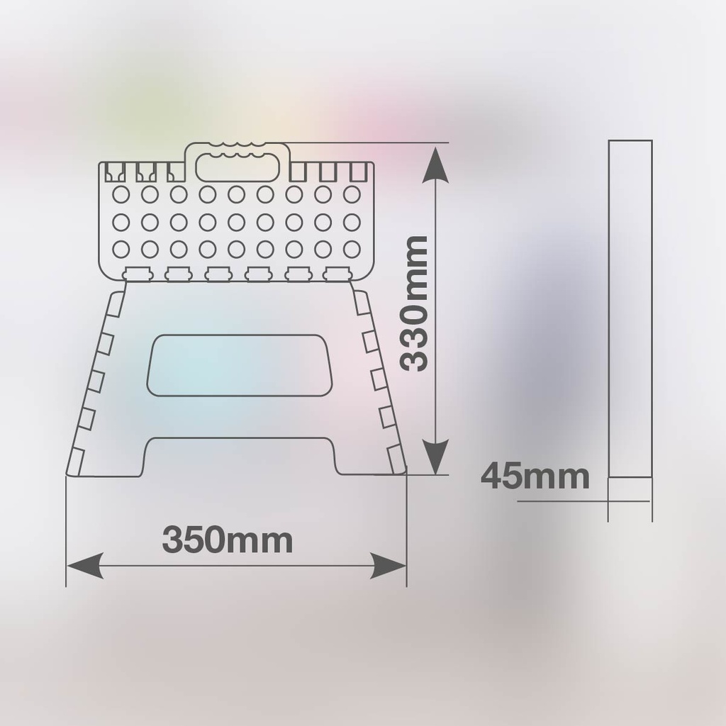 Taburete de plástico plegable