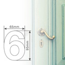 Número puerta 6 acero inoxidable con adhesivo