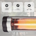 Estufa para exterior tubos de carbono Bayir Máx. 2000W 