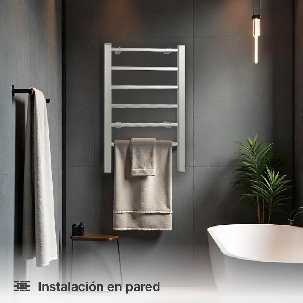 Toallero eléctrico 2 en 1 Hadim Máx. 100W Blanco 
