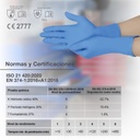 Caja 100 guantes desechables de nitrilo Azul - Talla S