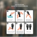 Caja 50 guantes desechables de nitrilo diamantado/grip Negro - Talla M