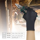 Caja 50 guantes desechables de nitrilo diamantado/grip Negro - Talla L