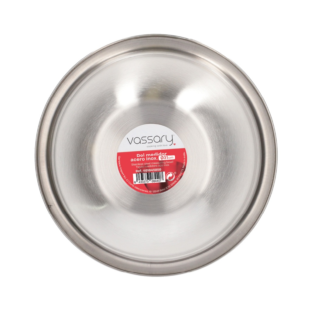 Bol medidor acero inox Ø31cm