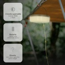 Linterna solar LED camping con guirnalda 10M recargable USB 150lm