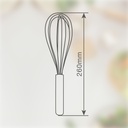 Batidor de varillas manual silicona 26cm