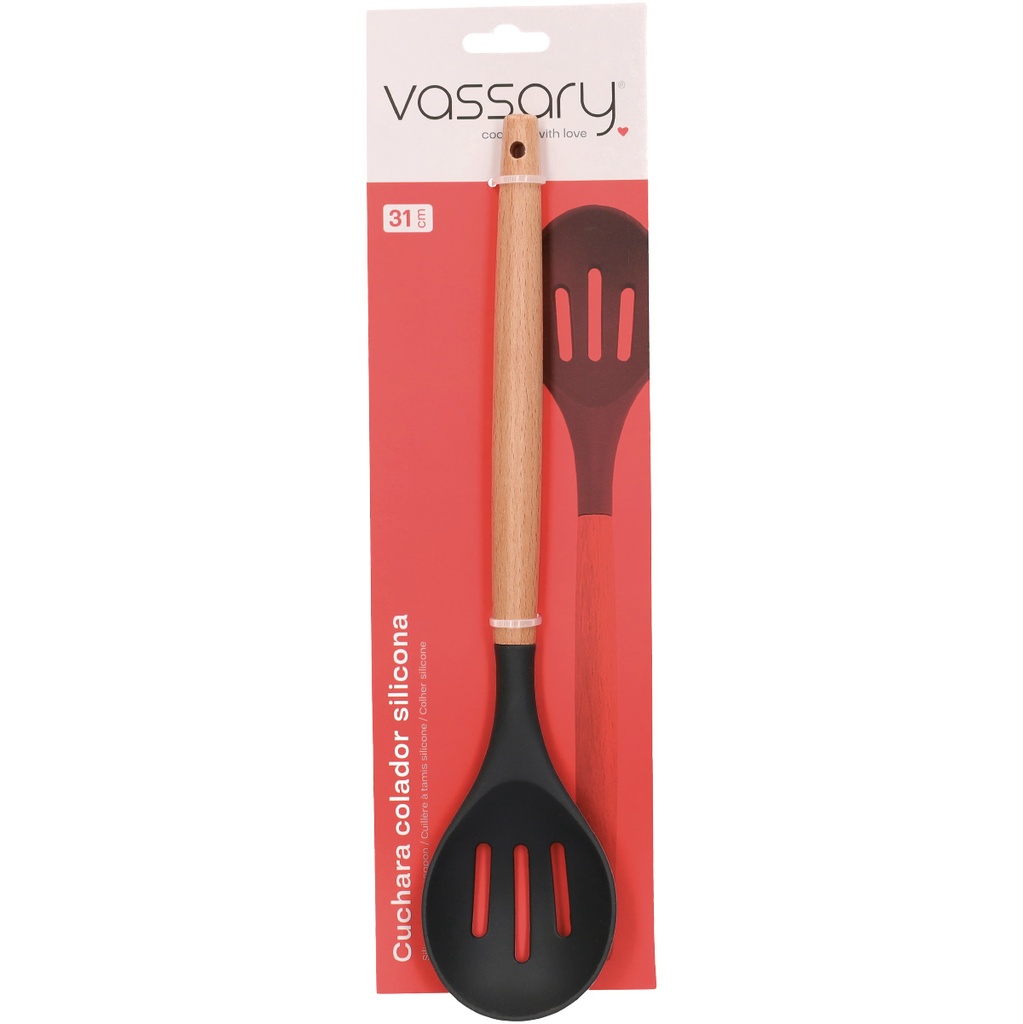 Cuchara colador silicona 31cm