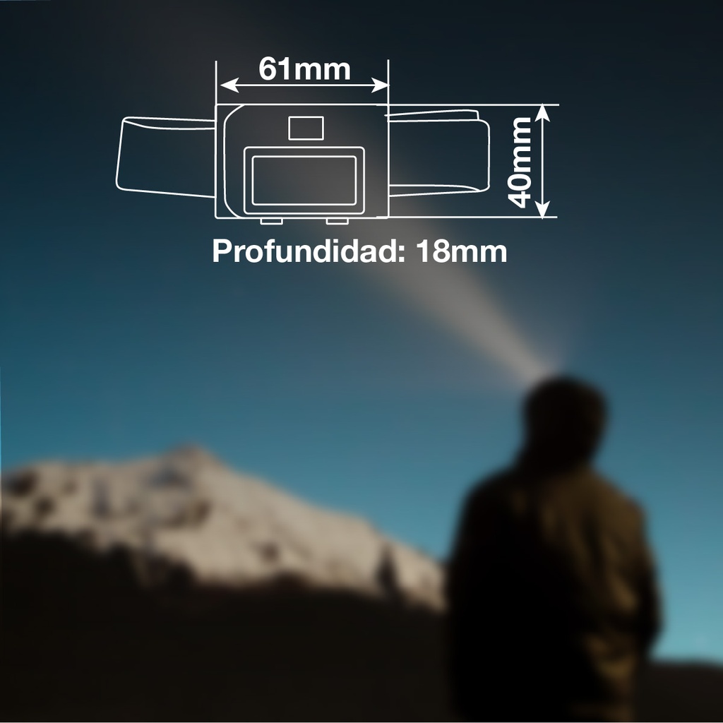 Linterna LED de cabeza 3W