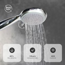 Alcachofa de ducha eco ahorro 100mm 3 funciones Cromado