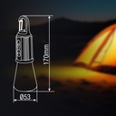 Bombilla LED camping recargable USB 120lm - 9u caja exp