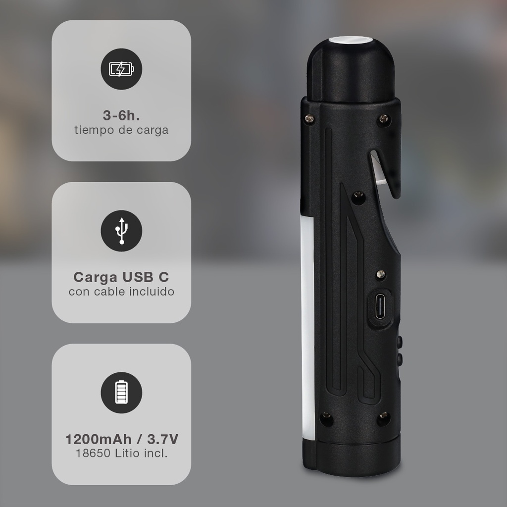 Linterna LED de seguridad 1.2W