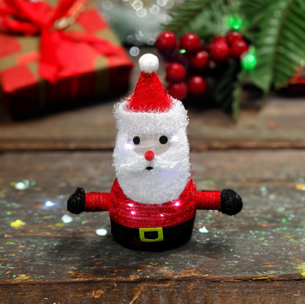 Papá Noel plegable LED 300mm Luz fría