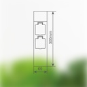 Columna enchufe jardín con tapas 2T 1 luz G9 IP44