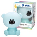 Luz de noche infantil LED Osito 5W RGB + luz día con altavoz y batería Azul 
