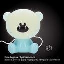 Luz de noche infantil LED Osito 5W RGB + luz día con altavoz y batería Azul 