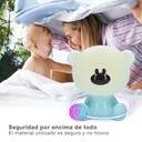Luz de noche infantil LED Osito 5W RGB + luz día con altavoz y batería Azul 