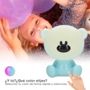 Luz de noche infantil LED Osito 5W RGB + luz día con altavoz y batería Azul 