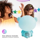 Luz de noche infantil LED Osito 5W RGB + luz día con altavoz y batería Azul 