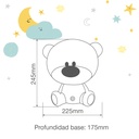 Luz de noche infantil LED Osito 5W RGB + luz día con altavoz y batería Azul 
