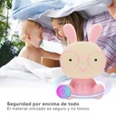 Luz de noche infantil LED Conejito 5W RGB + luz día con altavoz y batería Rosa 