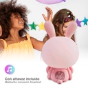 Luz de noche infantil LED Conejito 5W RGB + luz día con altavoz y batería Rosa 