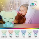 Luz de noche infantil LED Koala 5W RGB + luz día con altavoz y batería Azul 