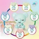 Luz de noche infantil LED Koala 5W RGB + luz día con altavoz y batería Azul 